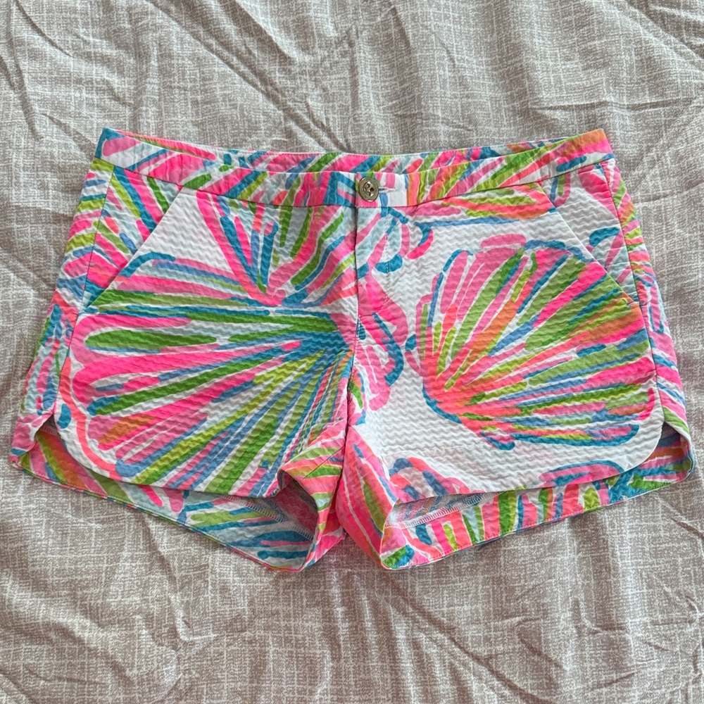 Lilly Pulitzer Pink and Green High Waist Shorts